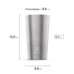 Copo Térmico de Cerveja e Chopp Electrolux Home Bar 560ml Inox-1762794147692