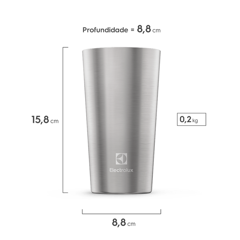 Copo Térmico de Cerveja e Chopp Electrolux Home Bar 560ml Inox-1762794147692