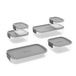 Potes Herméticos de Plástico Electrolux Cinza 6 Unidades Empilháveis Modulares-1773319070448