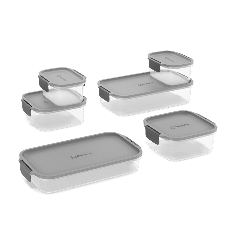 Potes Herméticos de Plástico Electrolux Cinza 6 Unidades Empilháveis Modulares-1773319070448