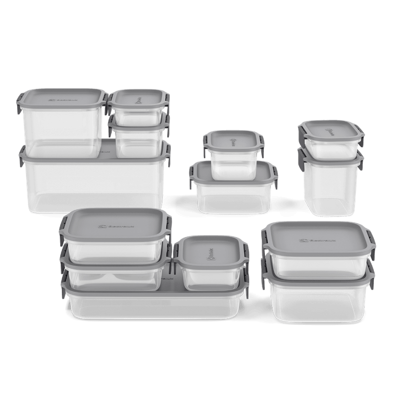 Potes Herméticos de Plástico Electrolux Cinza 14 Unidades Empilháveis Modulares-1773320476264