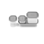 Potes Herméticos de Plástico Electrolux Cinza 4 Unidades Empilháveis Modulares-1773320745416