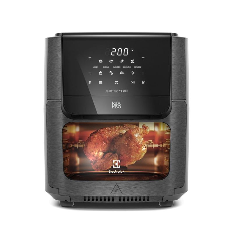 Air Fryer Oven Electrolux Rita Lobo 12L Digital Grafite c/ Espeto e Grelhas Antiaderente (EAF90)-1783085340267