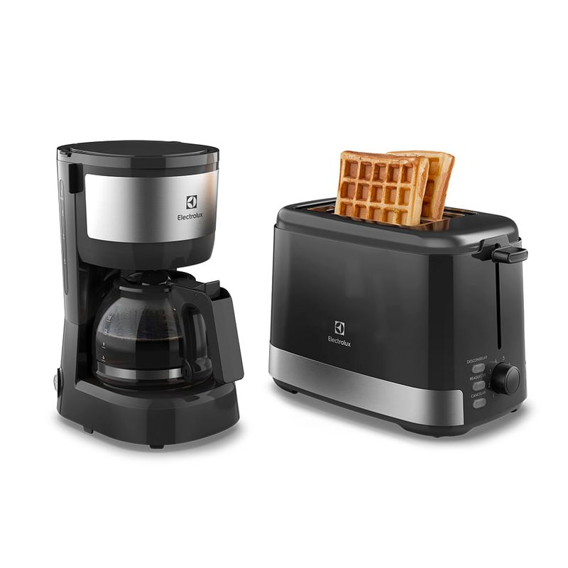 Kit Cafeteira 15 Xícaras e Torradeira Elétrica 8 Níveis Electrolux Efficient Inox (ECT10)-1783086237637